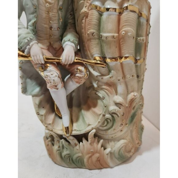 Antique 19th Century French Bisque Porcelain Victorian Man Spill Vase Figurine - Picture 16 of 16